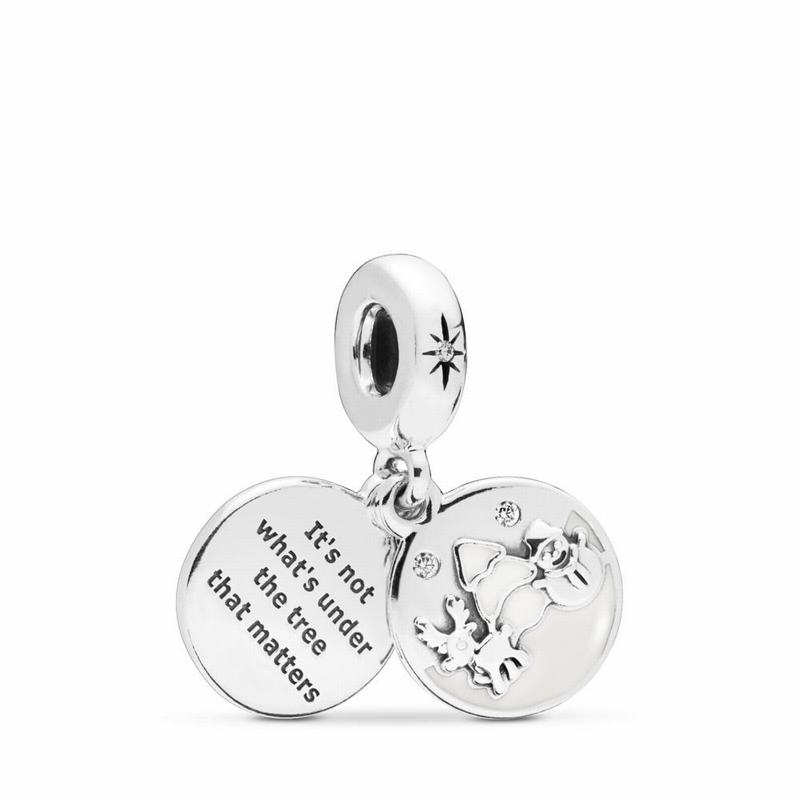 Pandora Perfect Christmas Dangle Charm - Sterling Silver/Enamel/White/Cubic Zirconia - Canada | DR58